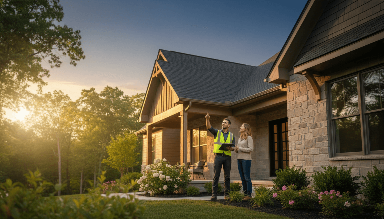 PTY Home Services contractor consulting with homeowner on front porch in Alexandria, Virginia
